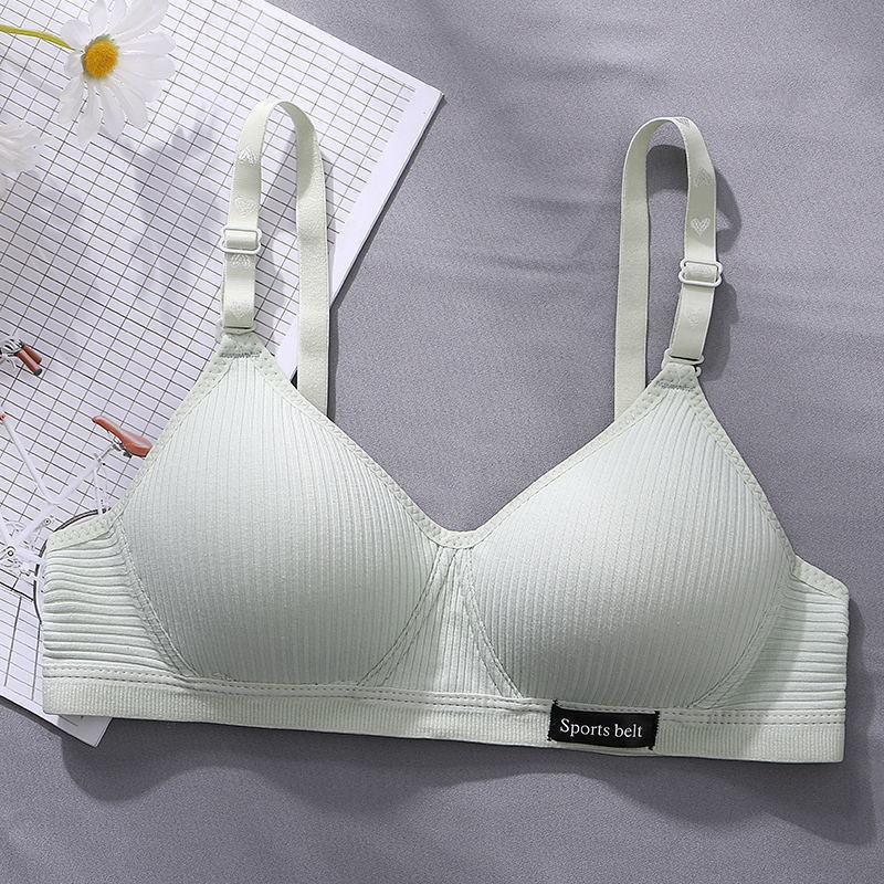 BH im koreanischen Stil, AB-Cup: Bequeme, Atmungsaktive, Dünne, Bügellose, Anti-Expositions-Unterwäsche für Mädchen & Frauen. M grün von Joom DACH