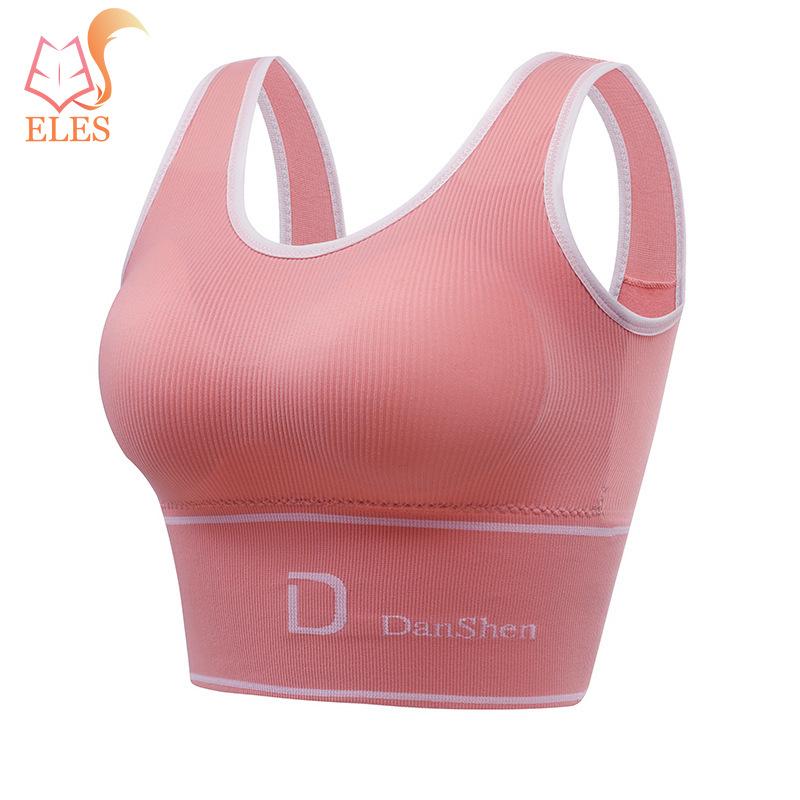 BHs für Damen, Sport, Fitness, nahtlos, Übergröße, BH-Oberteile, volle Abdeckung, kabellos, Femme-Bralette-BH XL/2XL rosa von Joom DACH