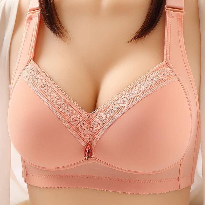 BHs für Frauen Push Up BH ohne Stahlring weibliche große Größe Unterwäsche 42/95 orange von Joom DACH