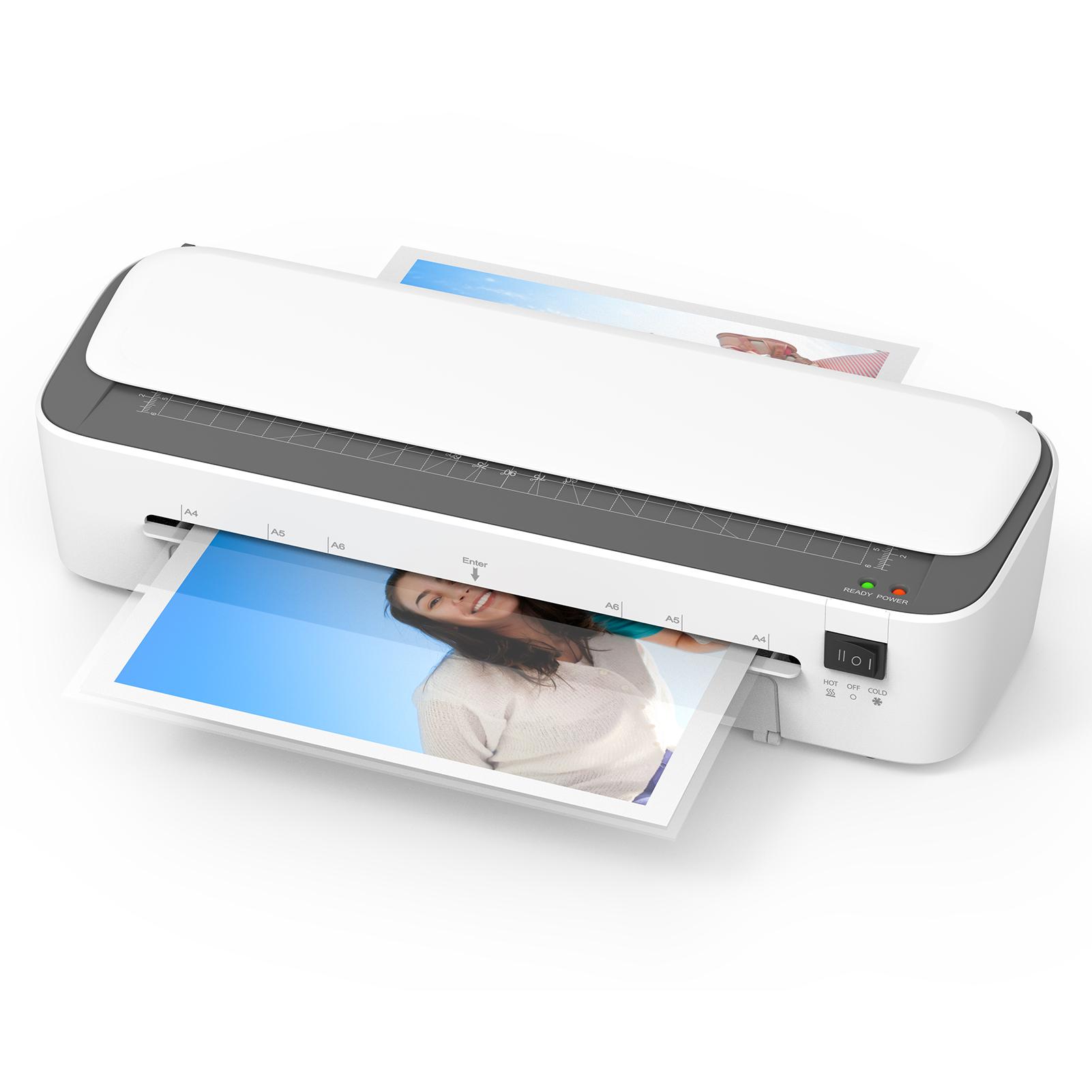 BISOFICE A4 Laminiergerät 9 Zoll Thermo-Laminiergerät Desktop 6IN1 Multifunktions-Heiß EU Plug weiß von Joom DACH