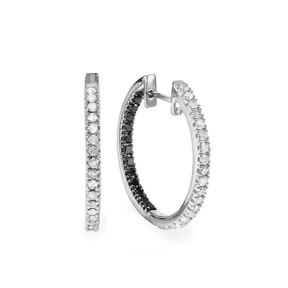 BLACK AWN Exquisite Creolen mit schwarzem Stein, Ohrringe für Damen, Creolen-Schmuck von Joom DACH