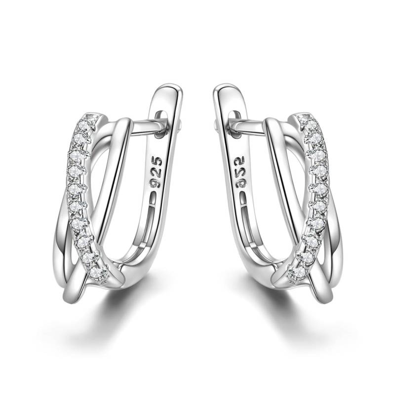 BLACK AWN Klassische echte Ohrringe, Schmuck, schwarzer Stein, niedliche Creolen für Frauen von Joom DACH