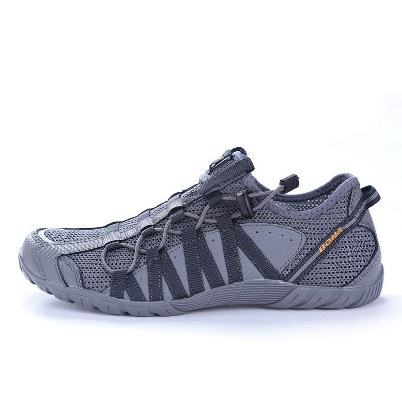 BONA Neue Beliebte Stil Männer Laufschuhe Schnüren Sportschuhe Outdoor Walkng Jogging Turnschuhe Bequeme 44 dunkelgraue von Joom DACH