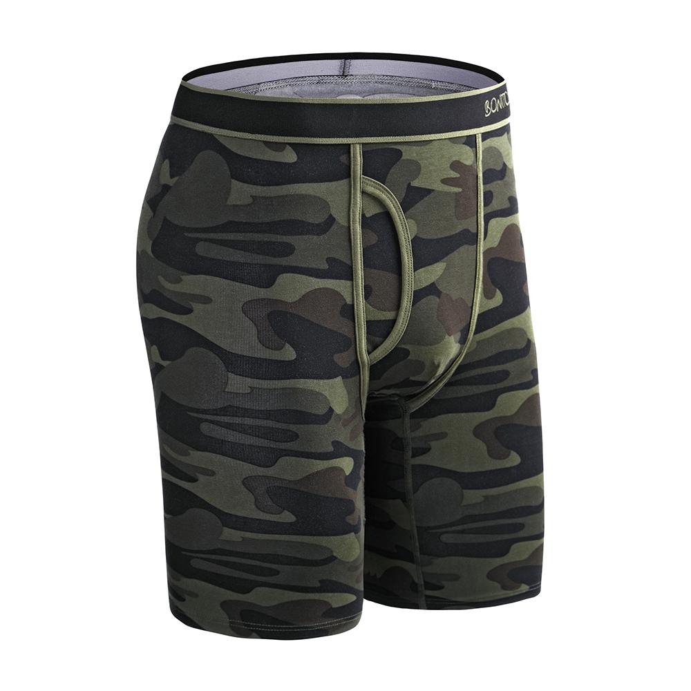 BONITOS 1 Stücke Drucken Lange männer Unterhosen Baumwolle Männer Boxer Bequeme Unterwäsche Für Mann XXL dunkelgrüne von Joom DACH
