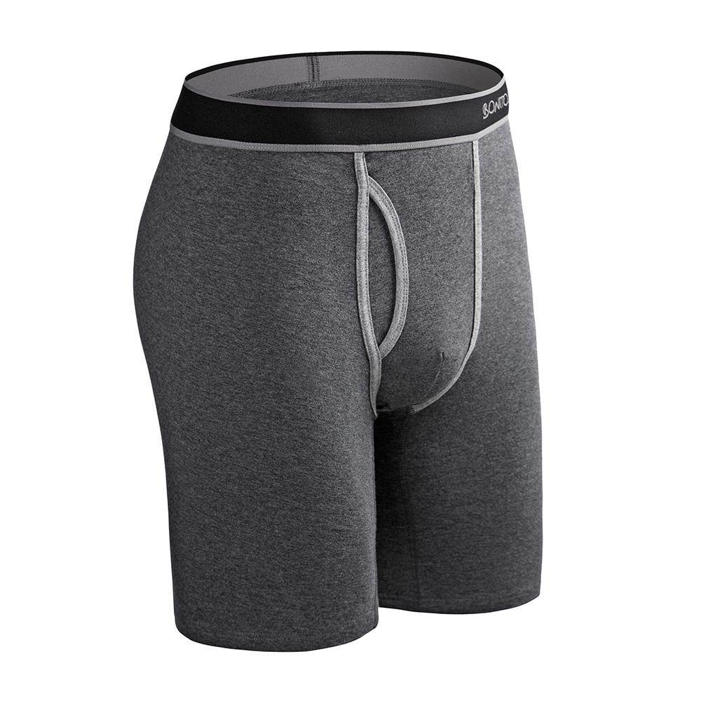 BONITOS 1 Stücke Drucken Lange männer Unterhosen Baumwolle Männer Boxer Bequeme Unterwäsche Für Mann XXL dunkelgraue von Joom DACH
