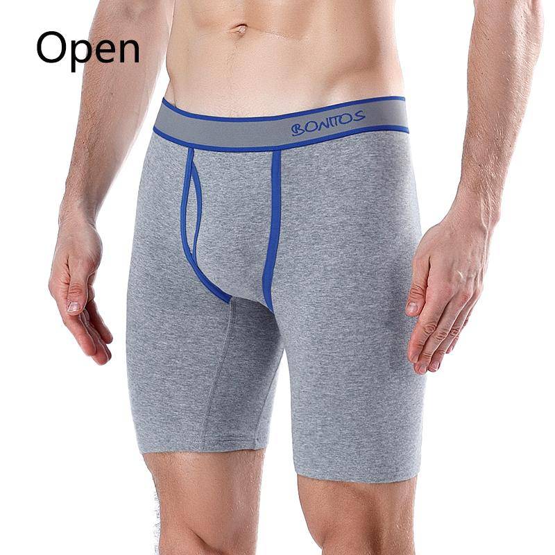 BONITOS 1Pcs Lange männer Unterhosen Baumwolle Männer Boxer Bequeme Unterwäsche Für Mann Einfarbig S hellgrau von Joom DACH