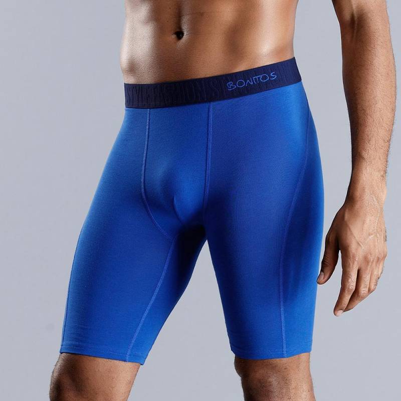 BONITOS 1Pcs Lange männer Unterhosen Baumwolle Männer Boxer Bequeme Unterwäsche Für Mann Einfarbig S hellblaue von Joom DACH