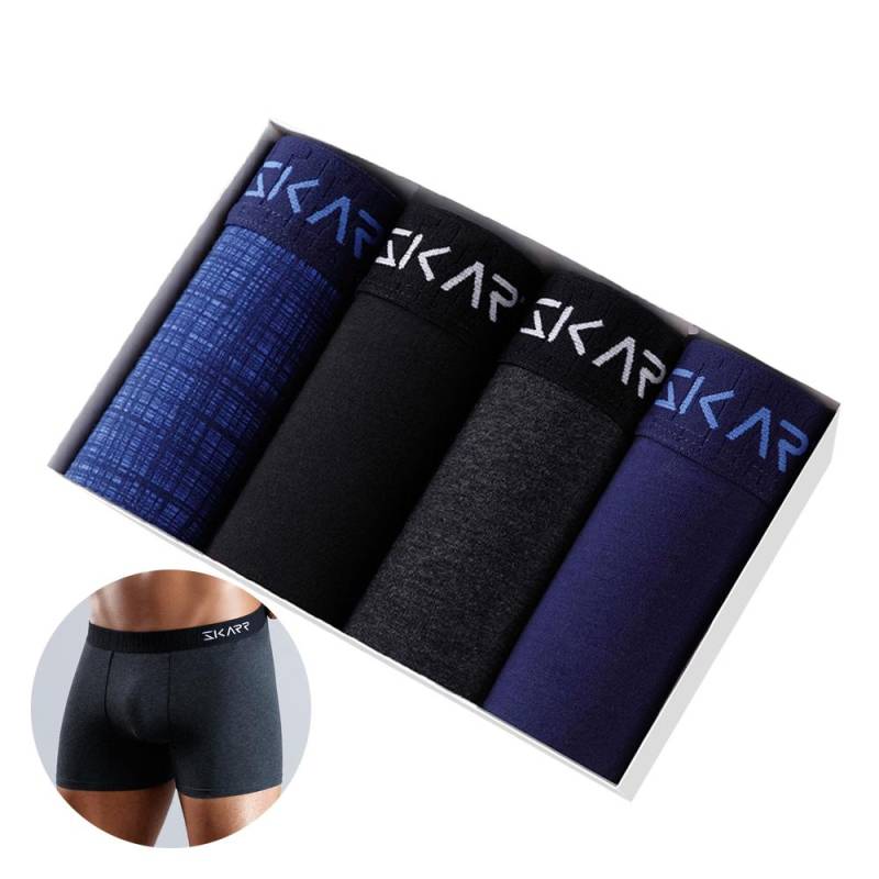 BONITOS 4Pcs Set Neue Schlüpfer der Männer Baumwolle Boxer Für Mann Unterwäsche Große Größe Männer Boxer Shorts Sexy Männliche unterhose M von Joom DACH