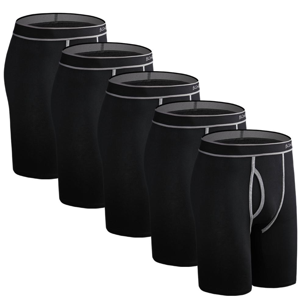 BONITOS 5 Stücke Lange Herrenhöschen Baumwolle Herren Unterhosen Bequeme Unterwäsche Für Männer Boxer XXL von Joom DACH