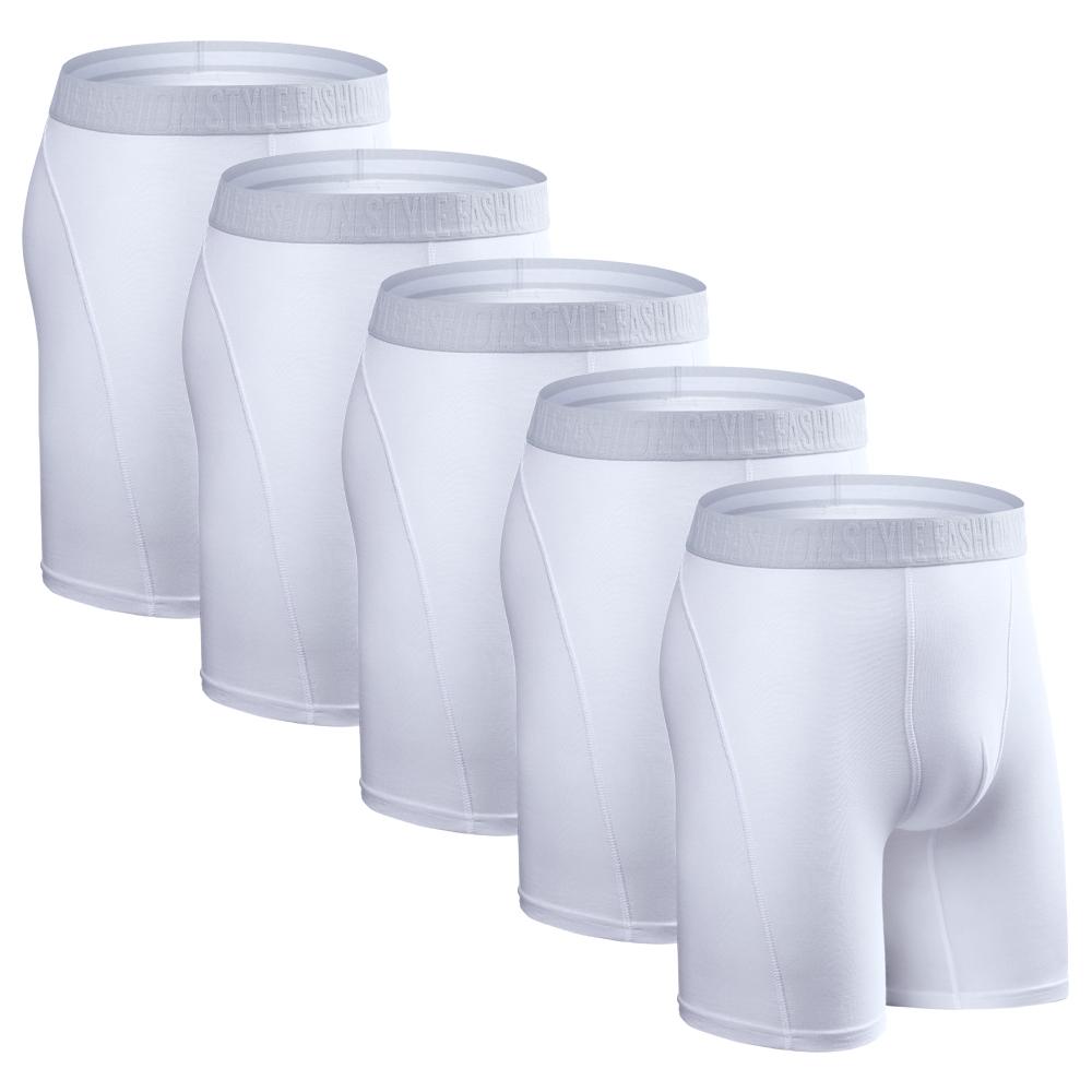 BONITOS 5Pcs Lange männer Höschen Baumwolle Männer Boxer Bequeme Unterwäsche Für Mann Einfarbig Unterhosen M von Joom DACH