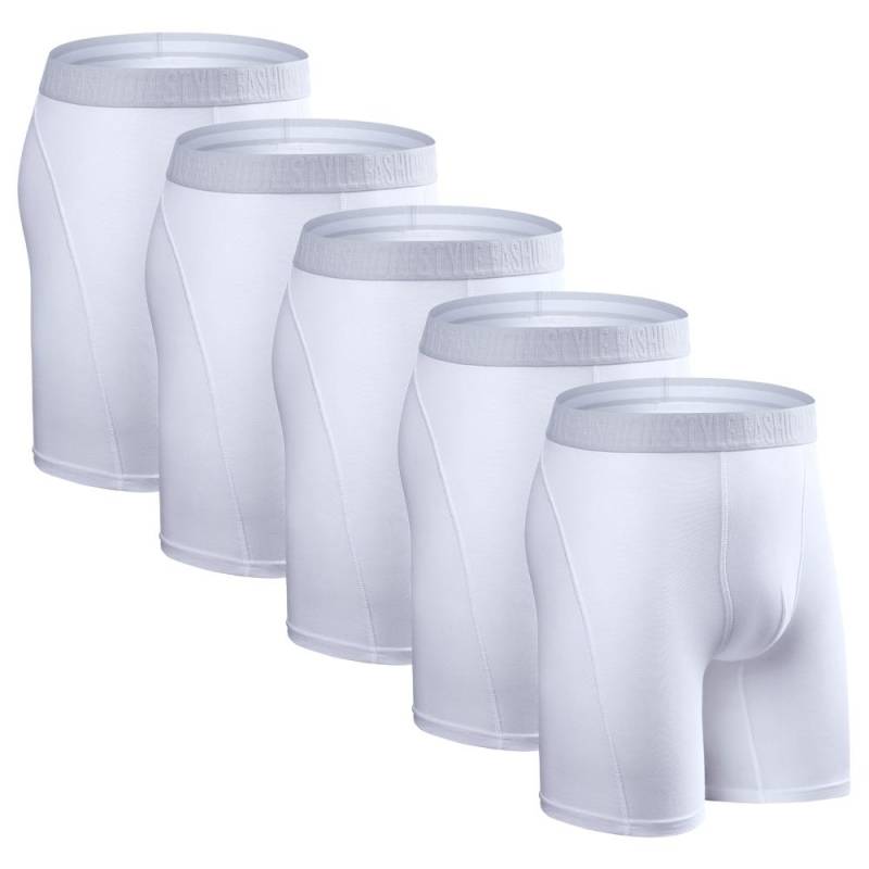 BONITOS 5Pcs Lange männer Höschen Baumwolle Männer Boxer Bequeme Unterwäsche Für Mann Einfarbig Unterhosen M von Joom DACH