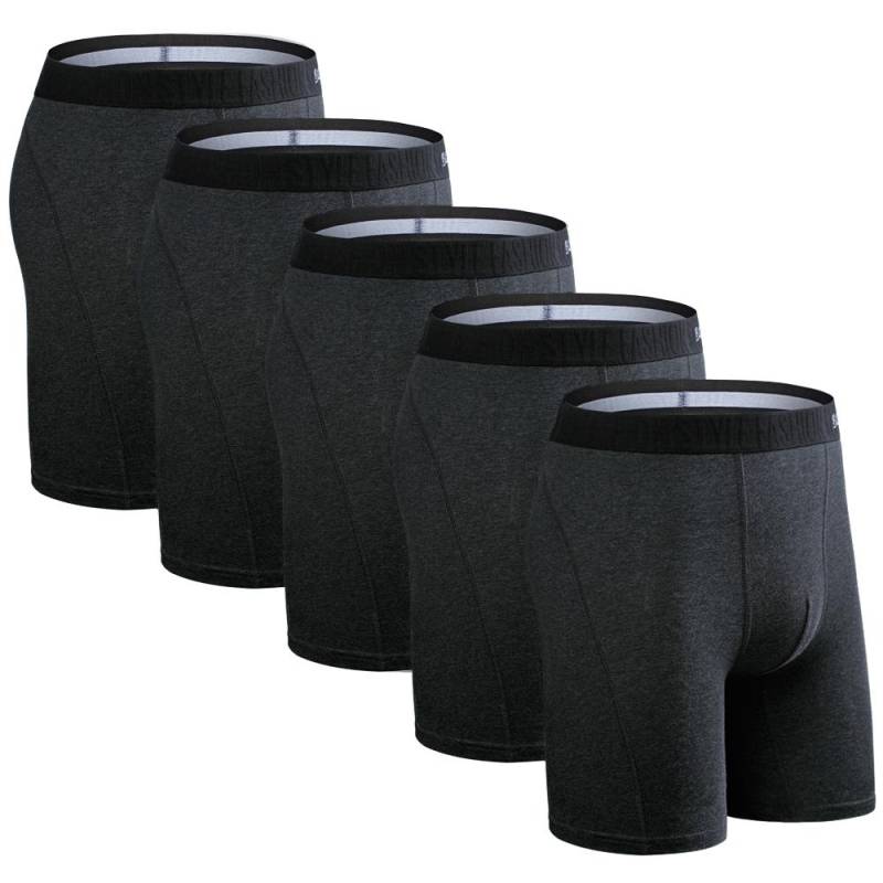BONITOS 5Pcs Lange männer Höschen Baumwolle Männer Boxer Bequeme Unterwäsche Für Mann Einfarbig Unterhosen XL von Joom DACH