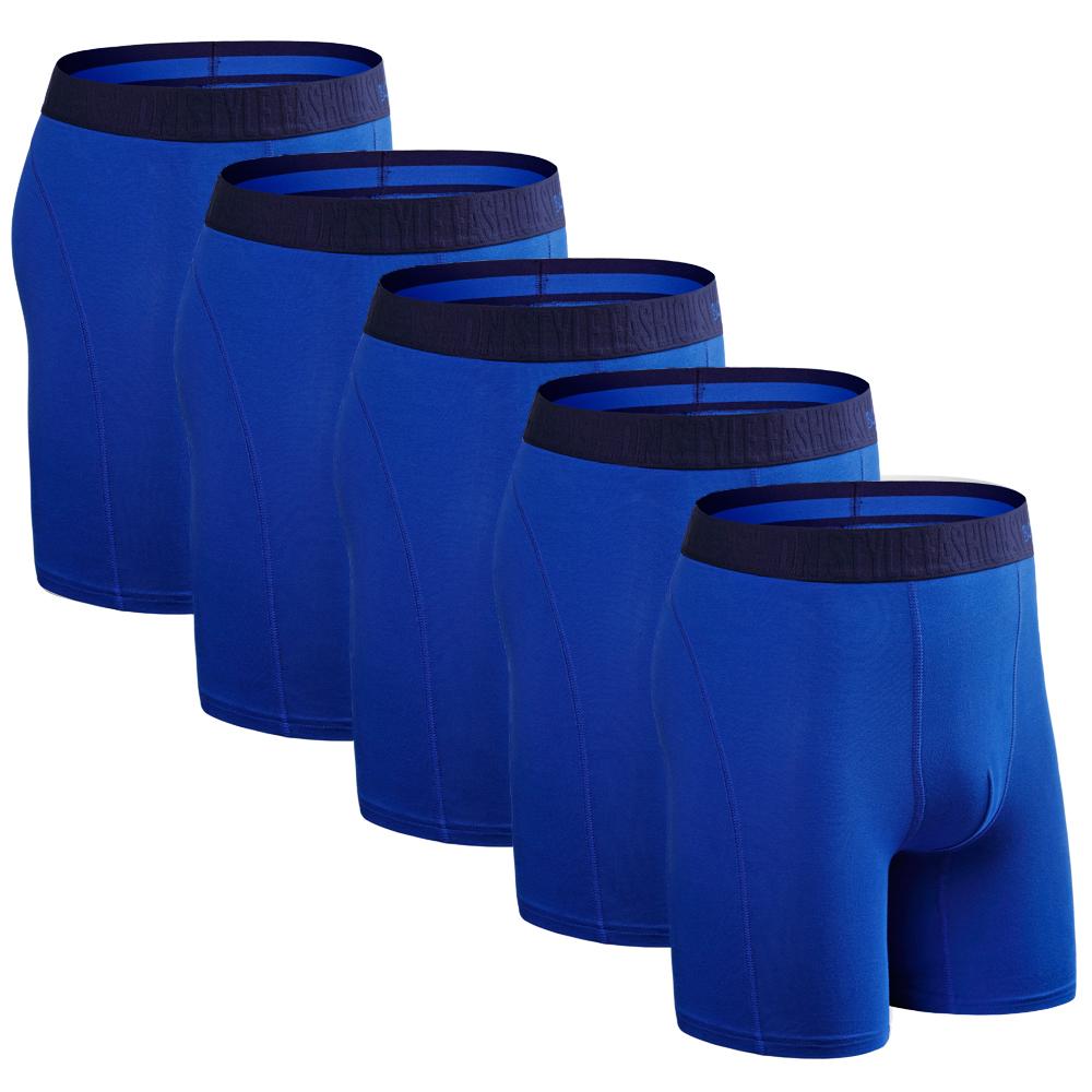 BONITOS 5Pcs Lange männer Höschen Baumwolle Männer Boxer Bequeme Unterwäsche Für Mann Einfarbig Unterhosen XXL von Joom DACH