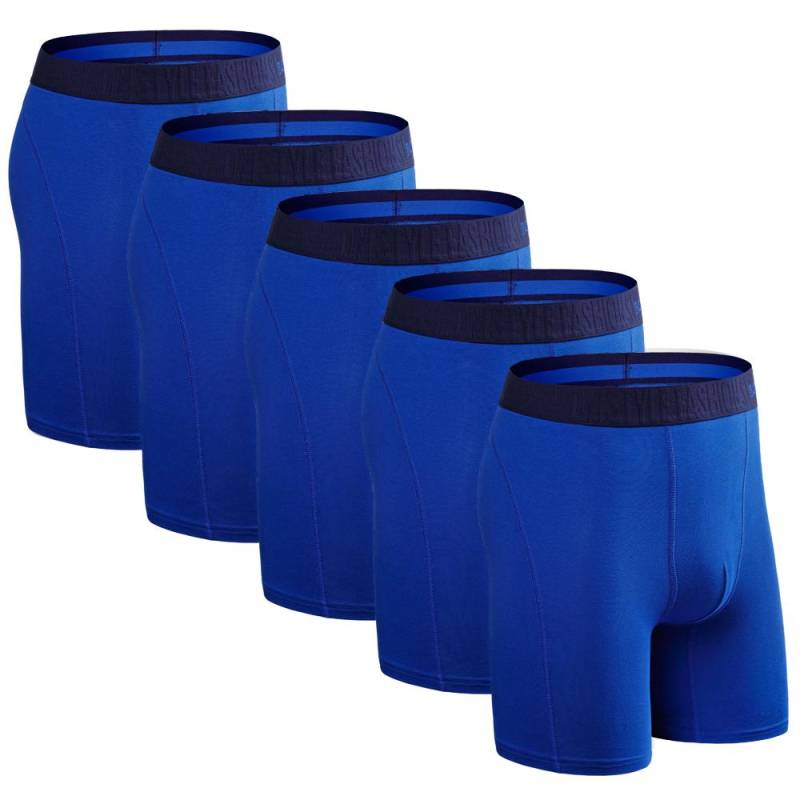 BONITOS 5Pcs Lange männer Höschen Baumwolle Männer Boxer Bequeme Unterwäsche Für Mann Einfarbig Unterhosen XXL von Joom DACH