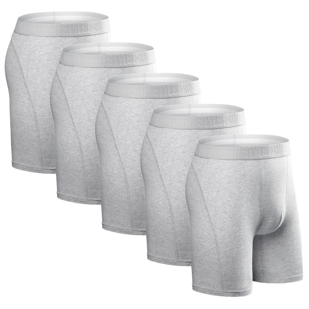 BONITOS 5Pcs Lange männer Höschen Baumwolle Männer Boxer Bequeme Unterwäsche Für Mann Einfarbig Unterhosen XXL von Joom DACH