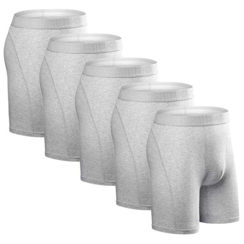 BONITOS 5Pcs Lange männer Höschen Baumwolle Männer Boxer Bequeme Unterwäsche Für Mann Einfarbig Unterhosen XXL von Joom DACH