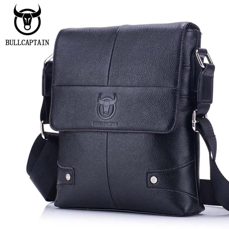 BULLCAPTAIN Männer Aktentasche Tasche Aus Echtem Leder Mann Umhängetasche Umhängetasche Business Männlich Messenger Tasche schwarz von Joom DACH