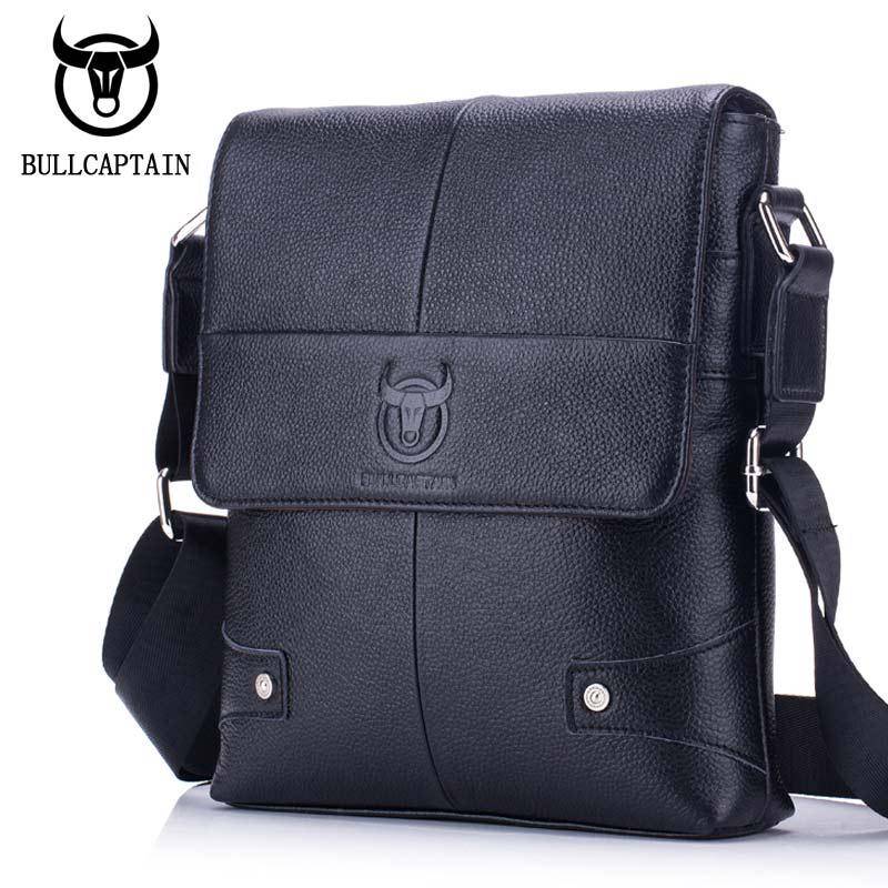 BULLCAPTAIN Männer Aktentasche Tasche Aus Echtem Leder Mann Umhängetasche Umhängetasche Business Männlich Messenger Tasche schwarz von Joom DACH