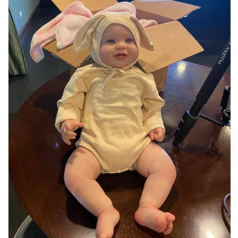 BZDOLL 3D Farbe Haut Mit Gefäß Vene 60CM Weiche Silikon Lächelndes Reborn Baby Puppe Spielzeug Für Mädchen Fett prinzessin Kleinkind Geburtstag Geschenk von Joom DACH