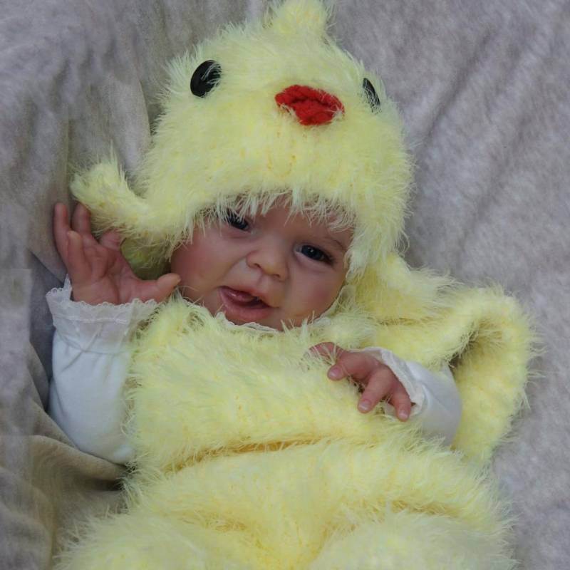 BZDOLL 3D Haut Kunst Puppe Sichtbare Adern Weiche Silikon Reborn Baby Spielzeug Für Mädchen 50CM Tuch Körper Bebe Boneca handgemachte Geburtstag Geschenk Blue Eyes, 50cm von Joom DACH