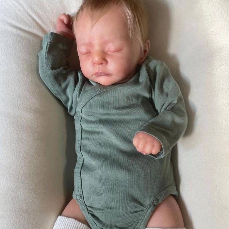 BZDOLL 47CM 3D-Paint Haut Weiche Silikon Reborn Junge Baby Puppe Handgemachte 19 zoll Mädchen Geschenk Schöne Schlafen Ankleiden spielzeug Kunst Finished 3D Doll von Joom DACH