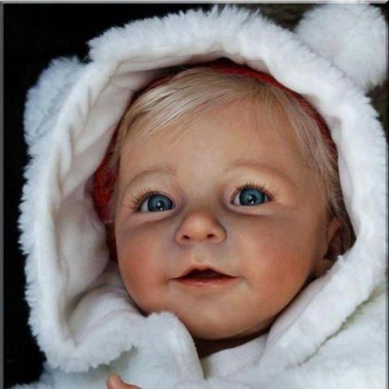 BZDOLL 55 CM 3D-Lack Haut Silikon Reborn Mädchen Baby Puppe Spielzeug Realistisch Wie Echte Bebe Prinzessin Kleinkind Lebendig verkleiden Boneca 55cm 3D-paint Skin Doll von Joom DACH