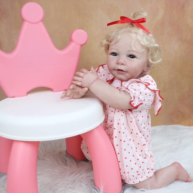 BZDOLL 55CM 3D-Paint Haut Weiche Silikon Reborn Baby Puppe Spielzeug Für Mädchen Lebensechte Prinzessin Kleinkind Lisa Bebe Dress Up Boneca Geschenk 55cm 3D-paint Skin Doll von Joom DACH