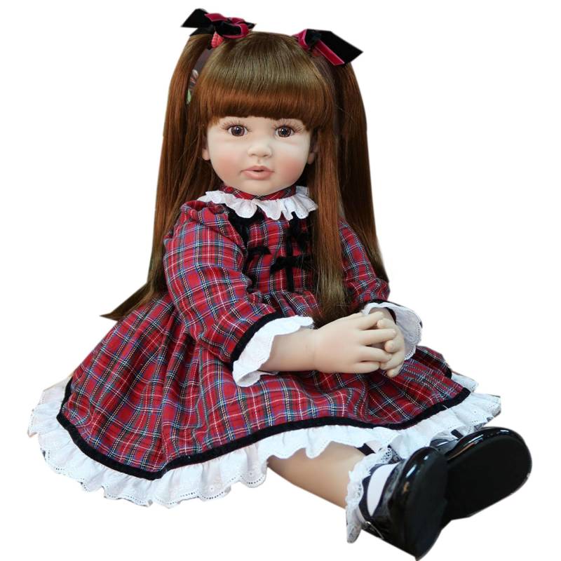 BZDOLL 60 cm Exklusive Stil Weiche Silikon Reborn Baby Puppe Spielzeug 24 zoll Prinzessin Kleinkind Babys Wie Lebend Bebe mädchen Boneca Kind Geburtstag Geschenk 60cm von Joom DACH