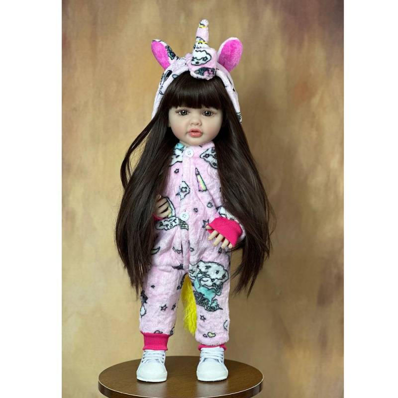 BZDOLL Volle Silikon Körper 55 CM 22 Zoll Realistische Reborn Baby Stehen Mädchen Puppe Prinzessin Kleinkind Bebe Geburtstag Geschenk same as picture von Joom DACH