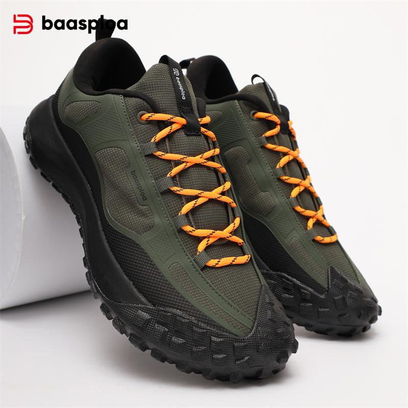 Baasploa Herren Outdoor Schuhe Rutschfeste Herbst Bequeme Herren Wanderschuhe Neuankömmling Alle Mode Herren Qualitätsmarke Outdoor Herrenschuhe 43 grün von Joom DACH