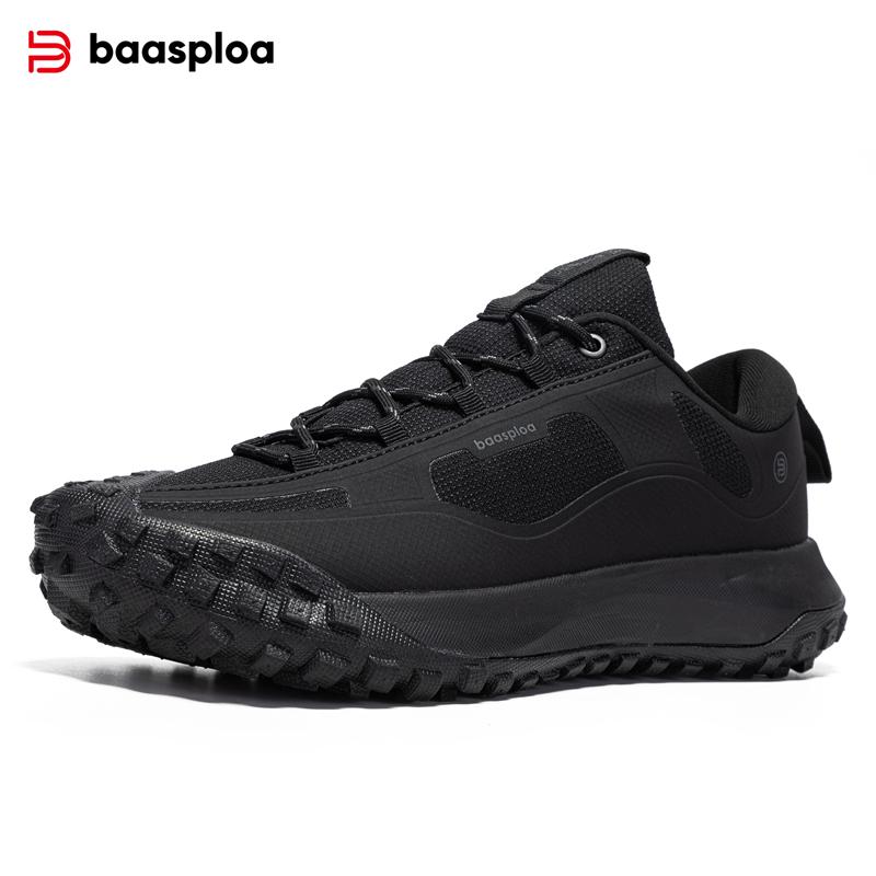 Baasploa Herren Outdoor Schuhe Rutschfeste Herbst Bequeme Herren Wanderschuhe Neuankömmling Alle Mode Herren Qualitätsmarke Outdoor Herrenschuhe 43 schwarz von Joom DACH