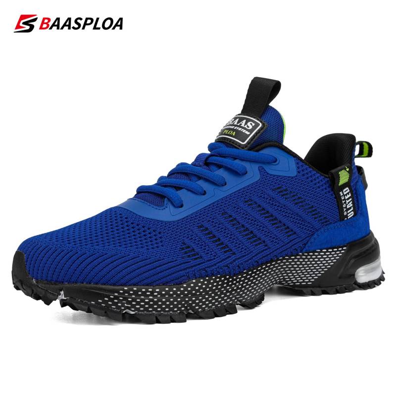 Baasploa Professionelle Laufschuhe Für Männer Leichte männer Designer Mesh Turnschuhe Schnürung Männlichen Outdoor-Sport Tennis Schuh 43 blau von Joom DACH