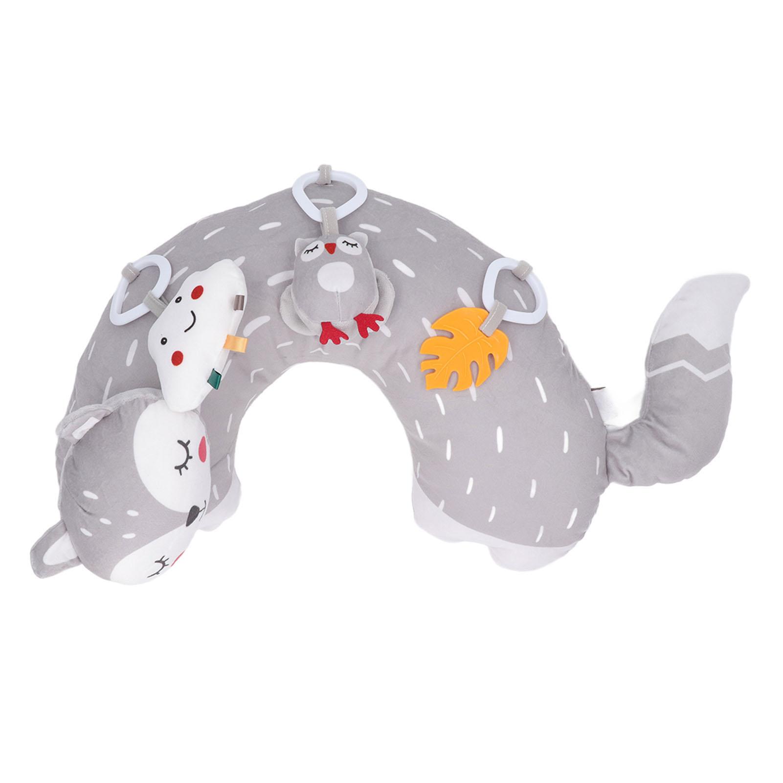 Baby Bauchlage Kissen mit Rassel Sensorisches Krabbelspielzeug Beruhigt Zahnfleisch Säugling Kopf hoch Training Früh von Joom DACH