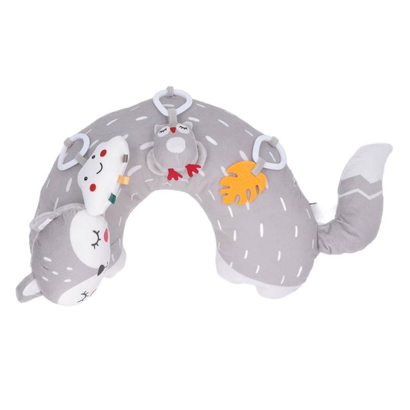 Baby Bauchlage Kissen mit Rassel Sensorisches Krabbelspielzeug Beruhigt Zahnfleisch Säugling Kopf hoch Training Früh von Joom DACH