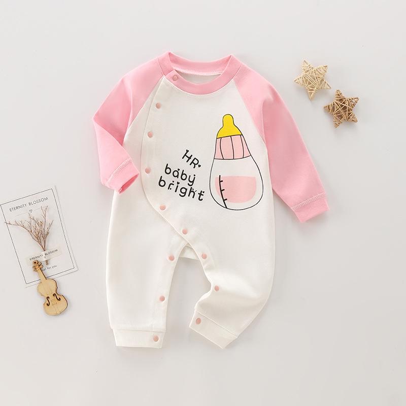 Baby Body aus gekämmter Baumwolle Langarm Säuglings-Jumpsuit Tier-Strampler Unisex Thermounterwäsche Druckknopfverschluss Weicher Neugeborenen-Einteiler Winter Warmes Outfit von Joom DACH