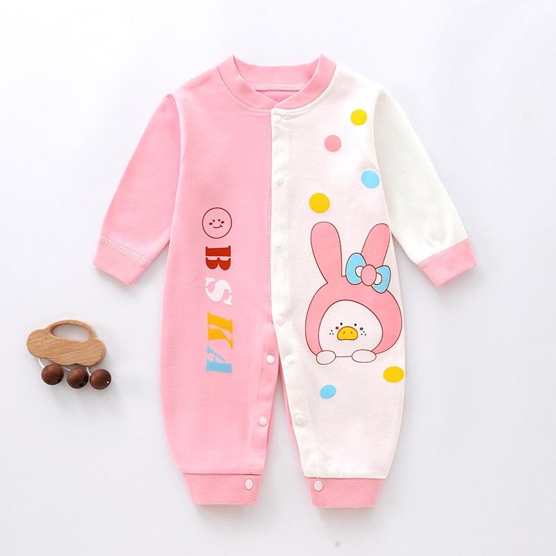 Baby Body aus gekämmter Baumwolle Langarm Säuglings-Jumpsuit Tier-Strampler Unisex Thermounterwäsche Druckknopfverschluss Weicher Neugeborenen-Einteiler Winter Warmes Outfit 73cm von Joom DACH