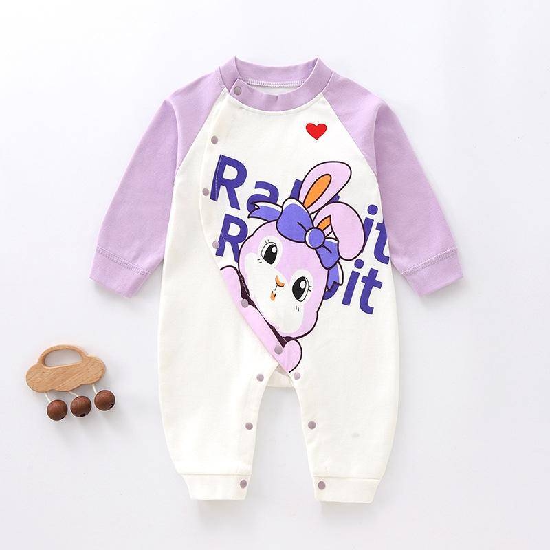 Baby Body aus gekämmter Baumwolle Langarm Säuglings-Jumpsuit Tier-Strampler Unisex Thermounterwäsche Druckknopfverschluss Weicher Neugeborenen-Einteiler Winter Warmes Outfit 80cm von Joom DACH