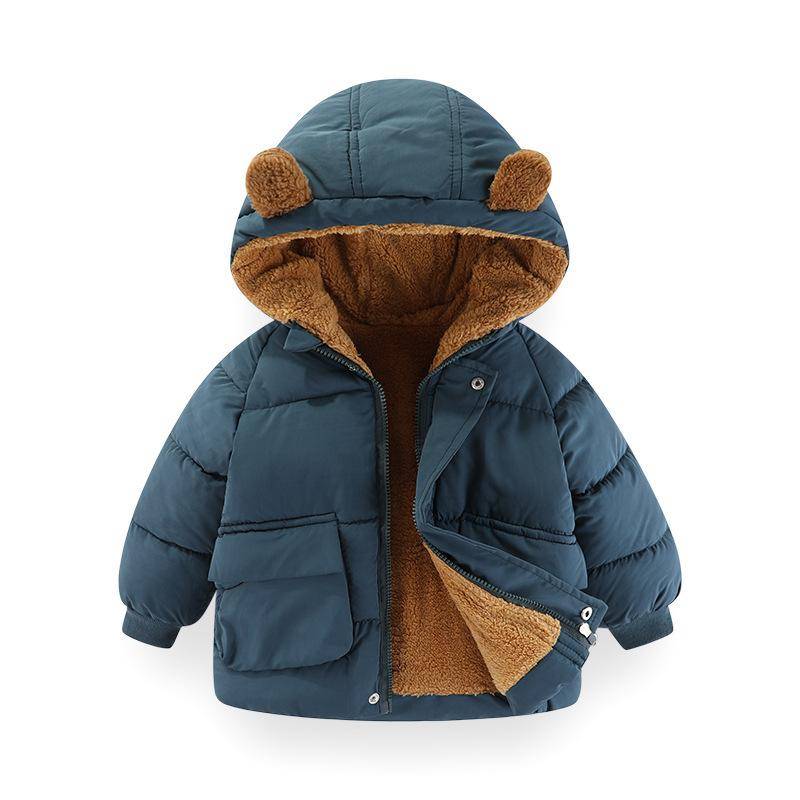Baby Daunenjacke Herbst und Winter Kinder Daunenjacke Jungen und Mädchen im koreanischen Stil warme Baumwolljacke 120cm navy blau von Joom DACH