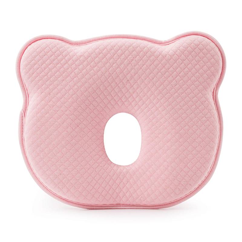 Baby Formkissen Verhindert Flachkopf Bärenform Memory-Schaum Feuchtigkeitstransport 3D Stillkissen rosa von Joom DACH