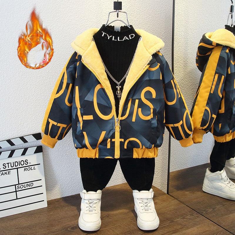 Baby Freizeitkleidung Kinder Dicke Jacken Jungen Herbst und Winter Kleidung Plus Samt Jacken 100 von Joom DACH