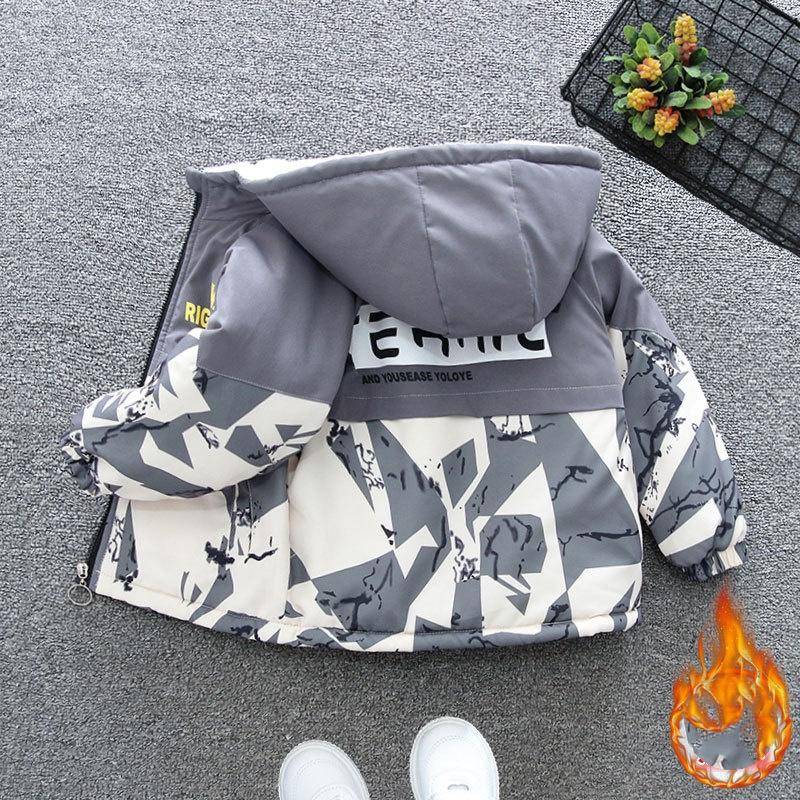 Baby Freizeitkleidung Kinder Dicke Jacken Jungen Herbst und Winter Kleidung Plus Samt Jacken 90 von Joom DACH