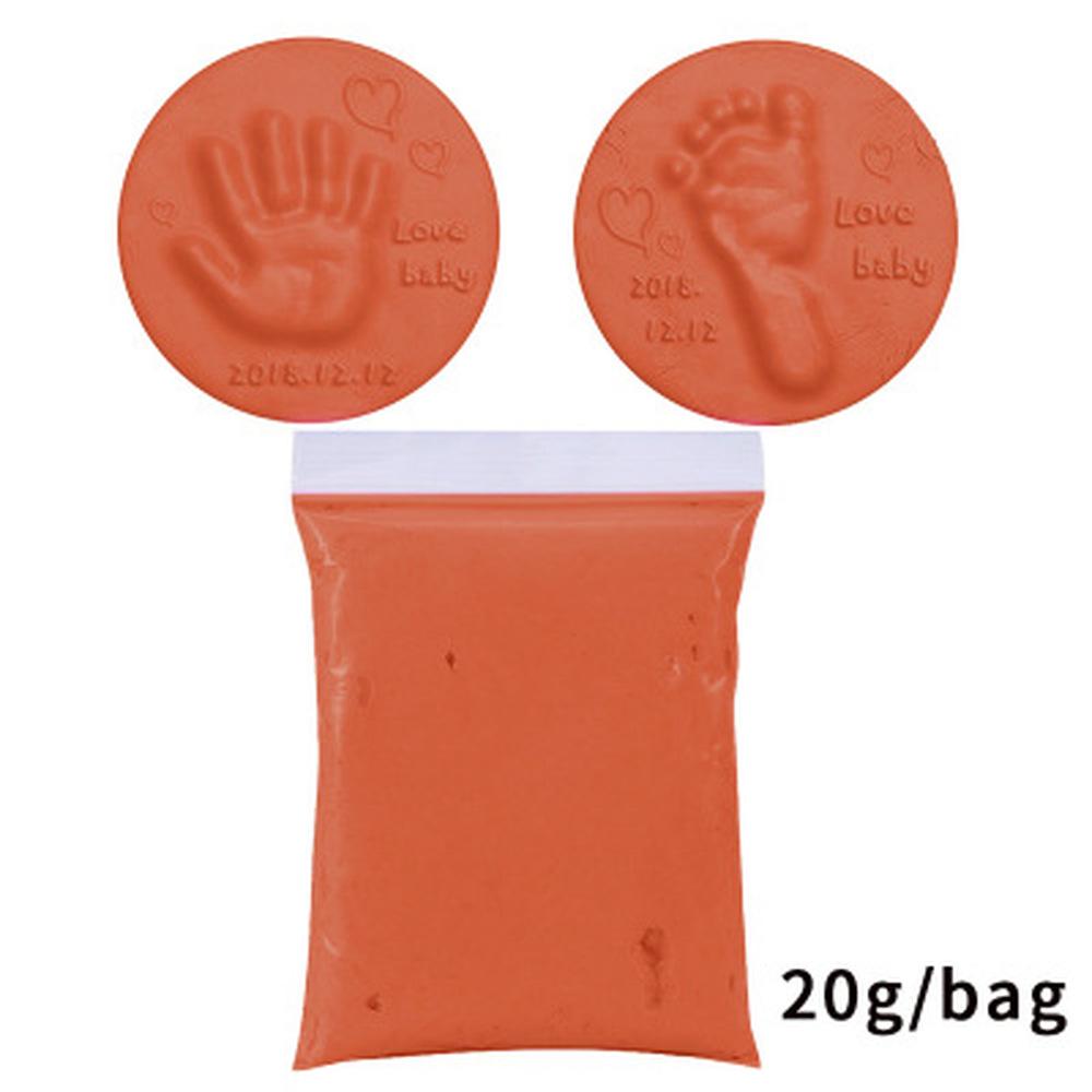 Baby Hand Fuß Stempelkissen Ultra Stereo Pflege Lufttrocknung Weichen Ton Handabdruck Abdruck Kit Casting Spielzeug orange von Joom DACH