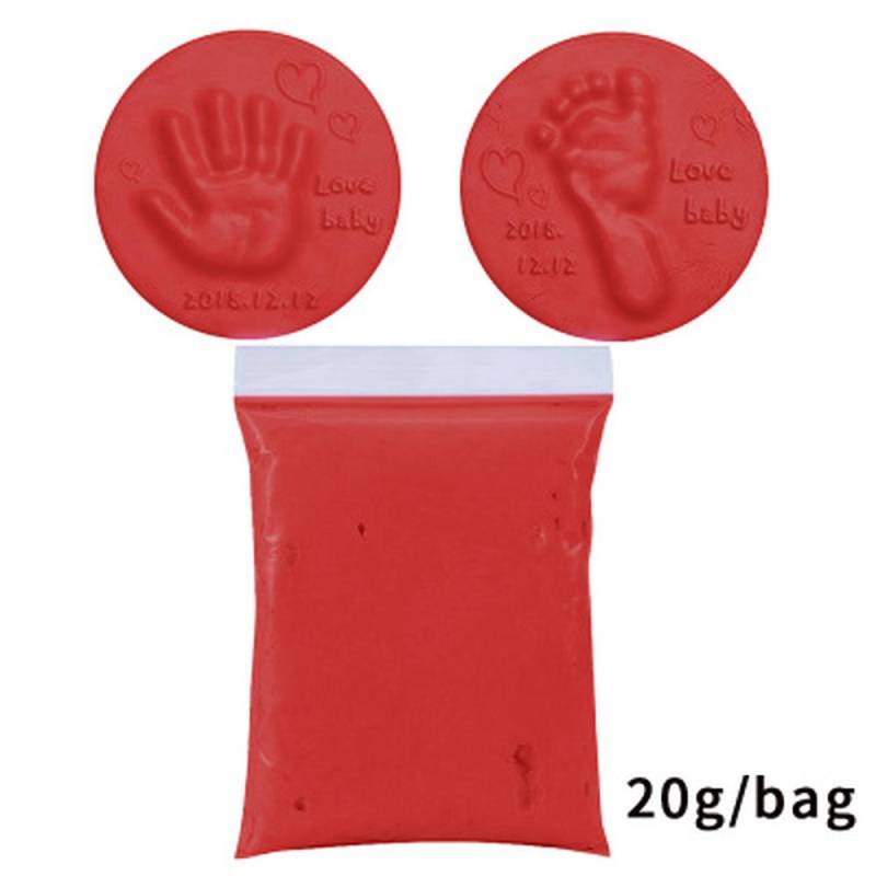 Baby Hand Fuß Stempelkissen Ultra Stereo Pflege Lufttrocknung Weichen Ton Handabdruck Abdruck Kit Casting Spielzeug rot von Joom DACH