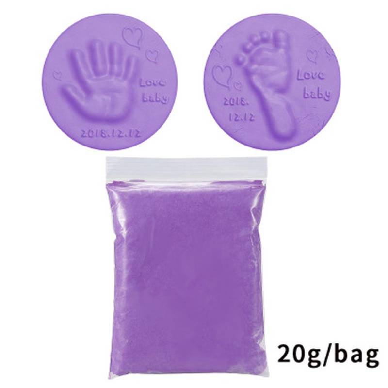 Baby Hand Fuß Stempelkissen Ultra Stereo Pflege Lufttrocknung Weichen Ton Handabdruck Abdruck Kit Casting Spielzeug violett von Joom DACH