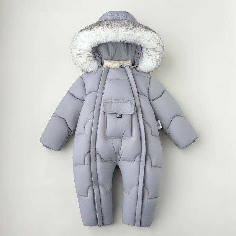 Baby Jumpsuit Daunen Baumwolljacke für Jungen und Mädchen Verdicktes Säuglingsoutfit Warm und verdickt für Outdoor-Bekleidung Strampler 66 von Joom DACH
