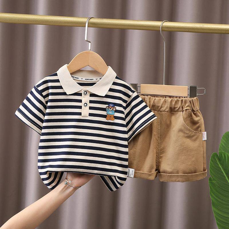 Baby Jungen Kleidung Set T-shirt Shorts Kinder Jungen Sommer Kleidung Set Niedlichen Cartoon Baby Jungen Outfit Set Infant Kleinkind T-shirt hosen 100 von Joom DACH