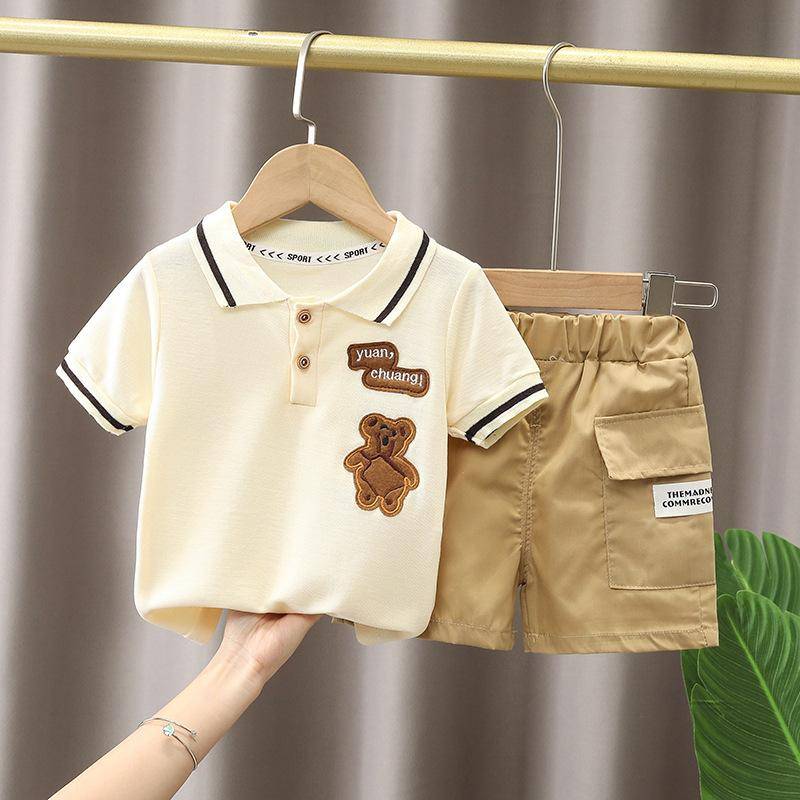 Baby Jungen Kleidung Set T-shirt Shorts Kinder Jungen Sommer Kleidung Set Niedlichen Cartoon Baby Jungen Outfit Set Infant Kleinkind T-shirt hosen 120 von Joom DACH
