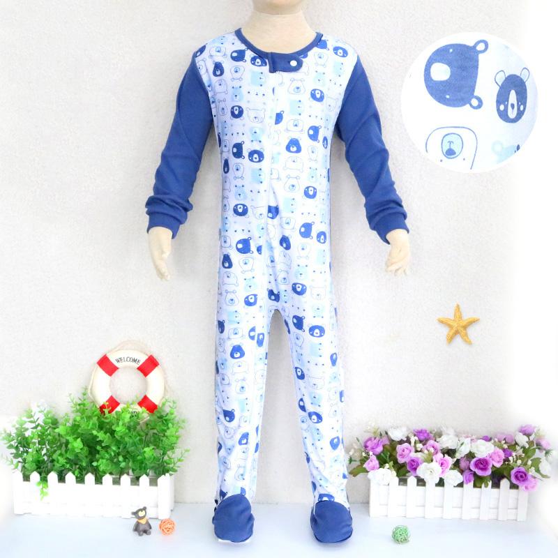 Baby Kinder 2 bis 7 Jahre alt Einteiliger Strampler Langarm 100% Baumwolle Kleidung Reißverschluss Jungen und Mädchen Kleidung Pyjama Strampler 110 dargestellt von Joom DACH