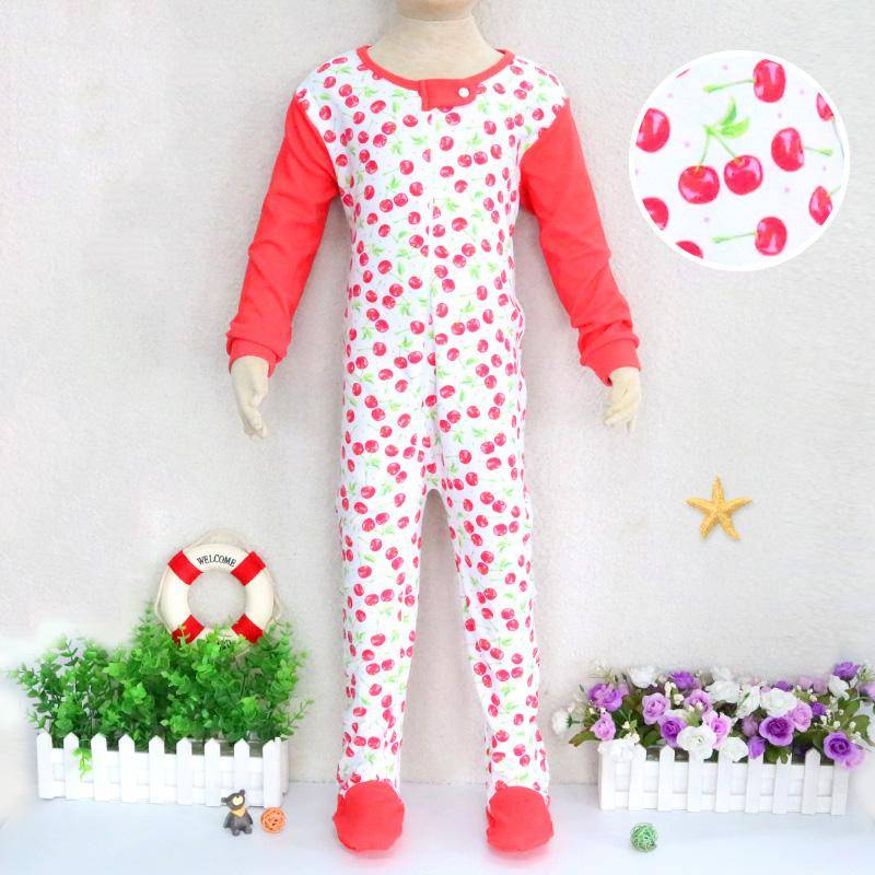 Baby Kinder 2 bis 7 Jahre alt Einteiliger Strampler Langarm 100% Baumwolle Kleidung Reißverschluss Jungen und Mädchen Kleidung Pyjama Strampler 110 dargestellt von Joom DACH