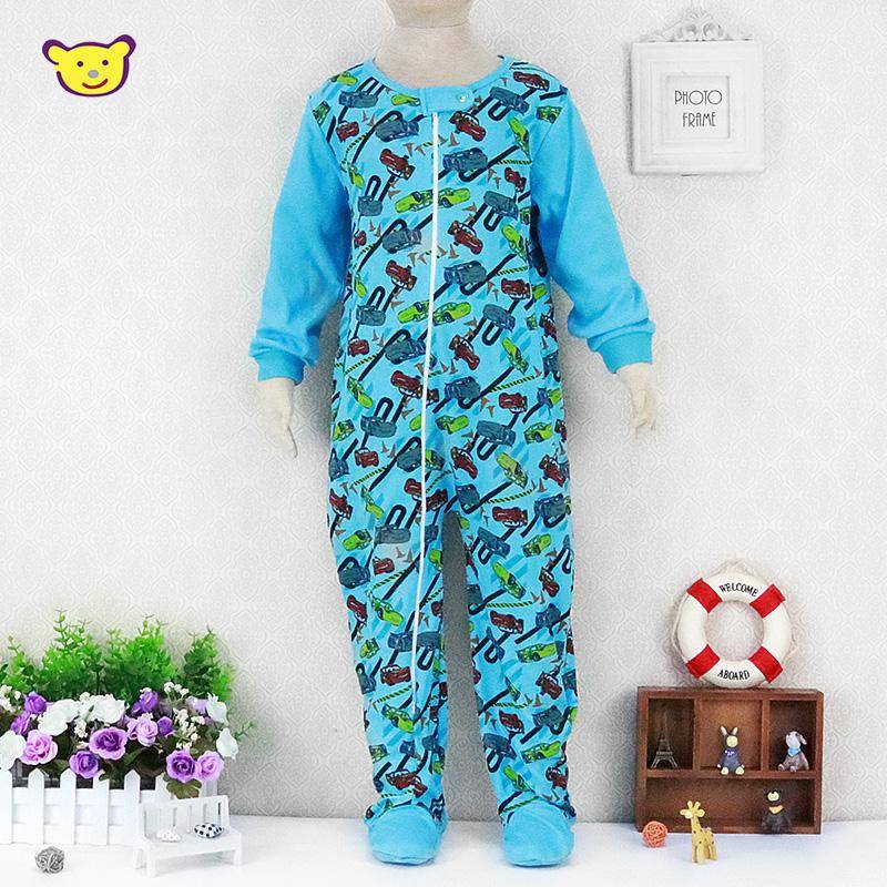 Baby Kinder 2 bis 7 Jahre alt Einteiliger Strampler Langarm 100% Baumwolle Kleidung Reißverschluss Jungen und Mädchen Kleidung Pyjama Strampler 110 von Joom DACH